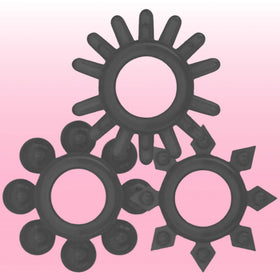 Erox The Cock Ring Support Ring 4'lü Penis Halkası Seti