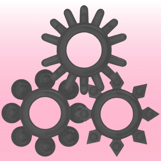 Erox The Cock Ring Support Ring 4'lü Penis Halkası Seti