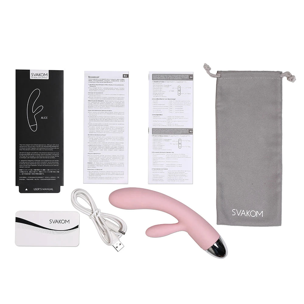 Svakom Alice Flexible Güçlü Tavşan Vibratör-Pink
