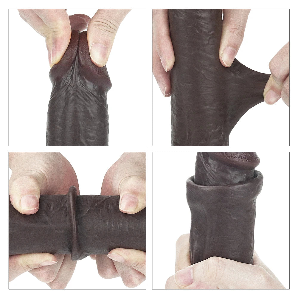 Lovetoy Sliding Skin Dildo Hareketli Deri Özellikli 23 Realistik Zenci Penis