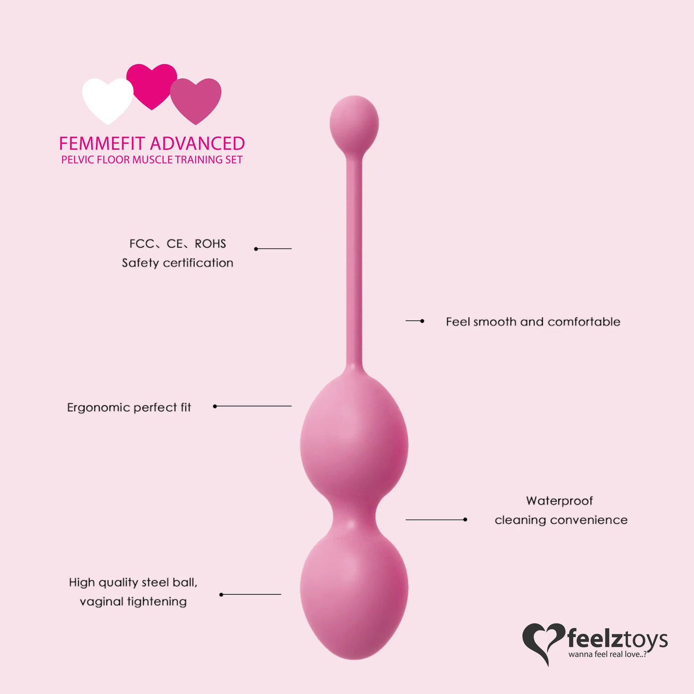 FeelzToys FemmeFit Advanced Kegel Training Set 3 st