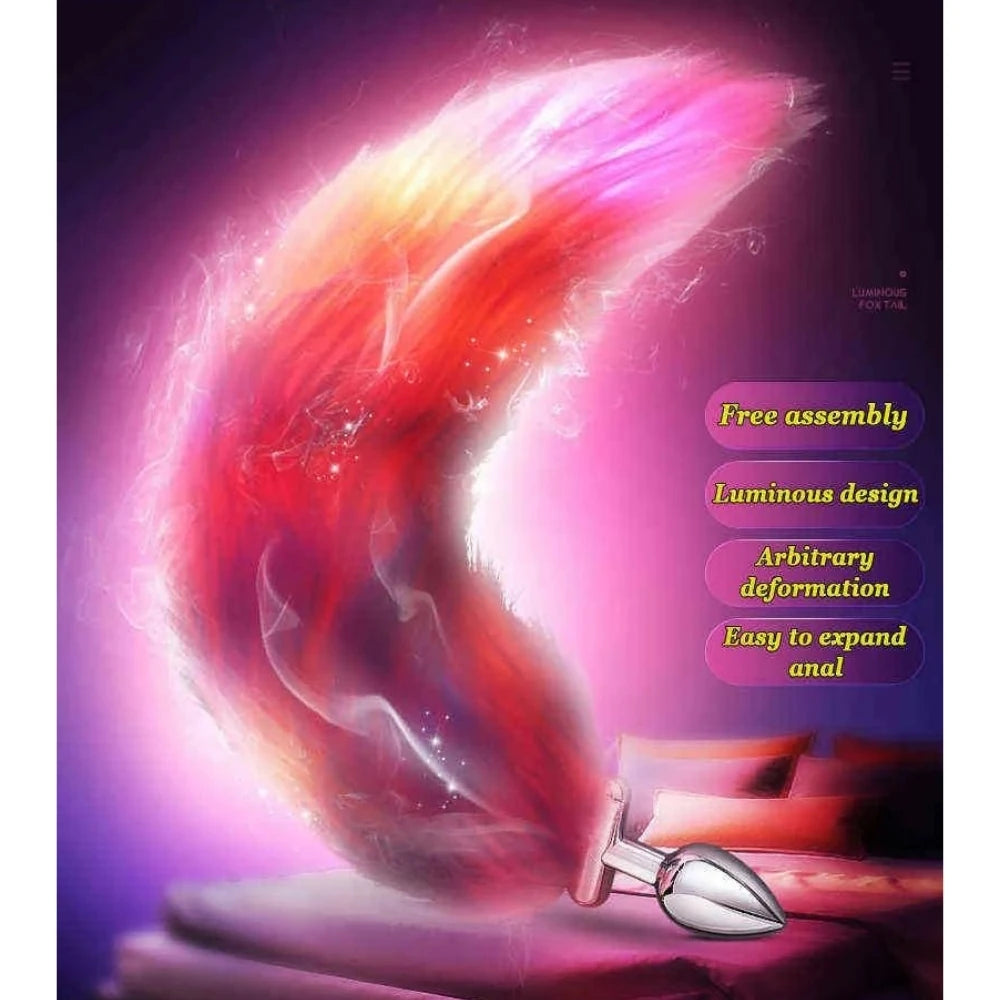 Erox The Anal Fantasy Led Lamp Tail Plug Işıklı Kuyruklu Anal Plug