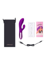 Le Wand Blend Rechargeable Şarjlı Tavşan Vibratör-Purple