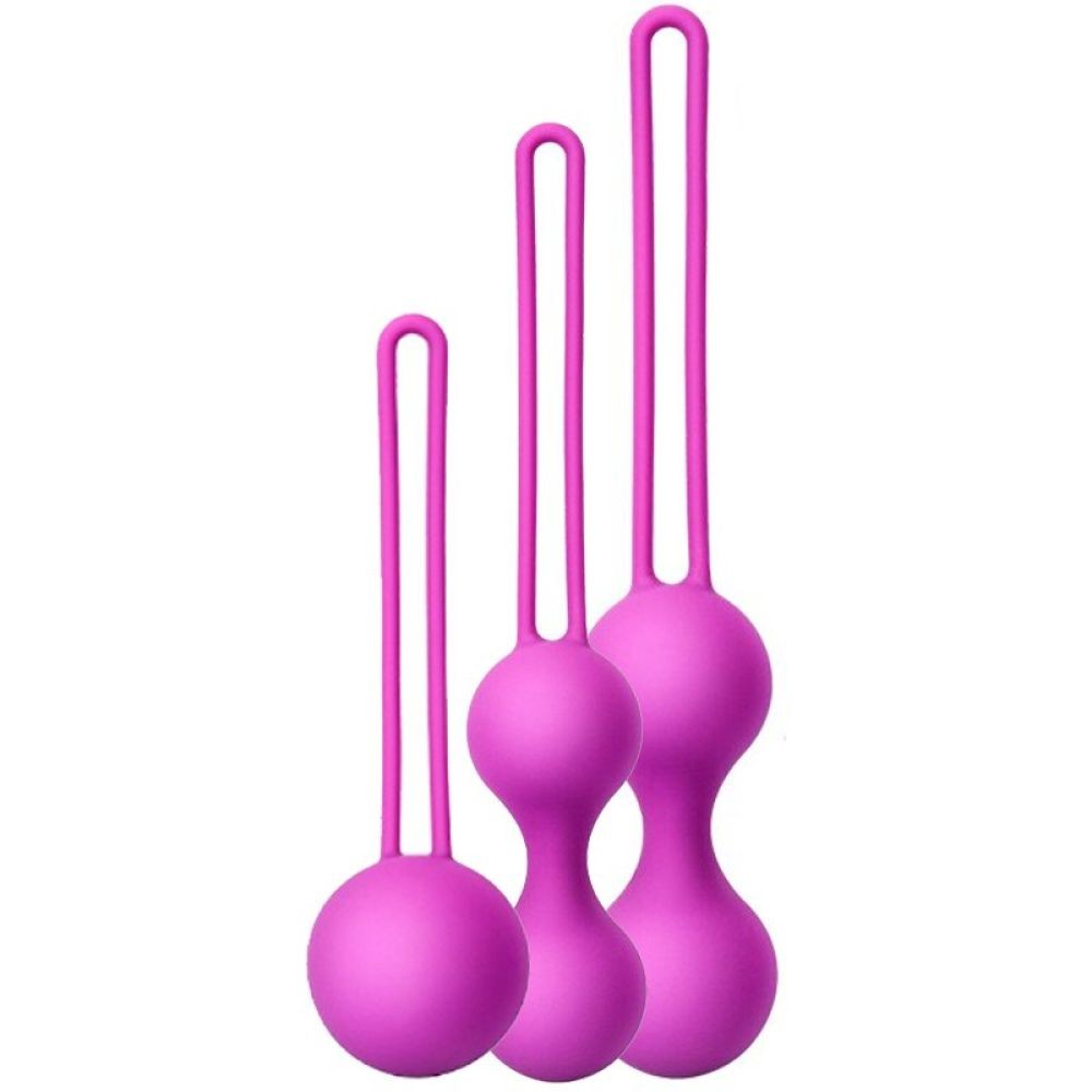 Erox Kegel Balls Exercisers Metal Ağırlıklı Kegel Egzersiz Topu Set-Purple