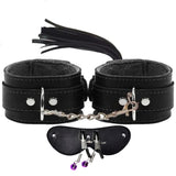Erox Fetish Fantasy Series Cuffs 4 Pcs. Deri Fetiş Pozisyon Kelepçe Seti-Siyah