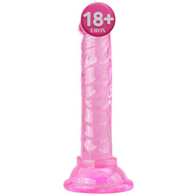 Erox Jelly Silicone 14.5 cm Anal ve Vajinal Realistik Penis-Pink