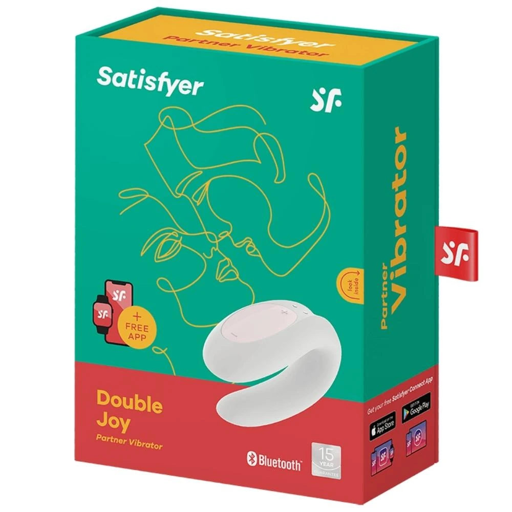 Satisfyer Double Joy Telefon Uyumlu Çiftler İçin Vibratör-White