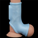 Lovetoy Silk Knights Ring Blue Testis Geçirmeli Titreşimli Yarım Penis Kılıfı
