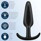 Erox Anal Fantasy Silicone Jelly Butt Plug Anal Alıştırıcı-Black