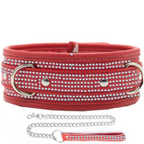 Erox Fetish Fantasy Series Diamond Collar Taşlı Fetiş Tasma-Kırmızıer
