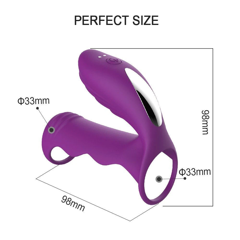 Erox The Cock Ring Clitoral Stimulation Penis Kafesi-Purple