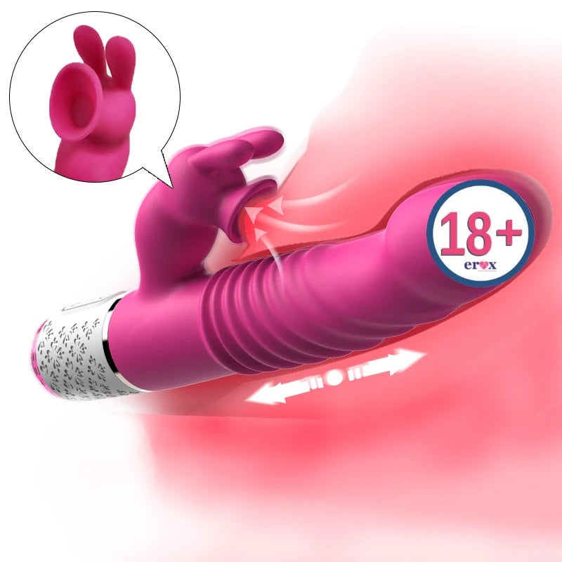 Dibe Sex Massager Emiş Güçlü ve İleri Geri Hareketli Rabbit Vibratör