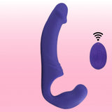 Aphrodisia Double Rider Uzaktan Kumandalı Strapless Strap-On Vibratör-Purple