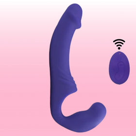 Aphrodisia Double Rider Uzaktan Kumandalı Strapless Strap-On Vibratör-Purple