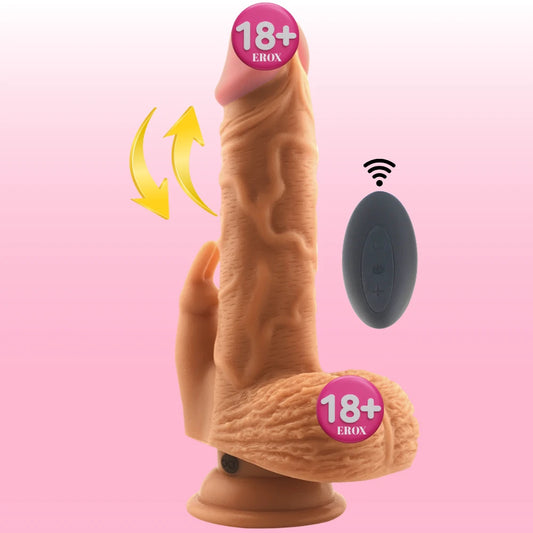 Erox Dildo Series Uzaktan Kumandalı İleri Geri Hareketli Realistik Vibratör