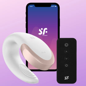 Satisfyer Double Love White Telefon ve Kumanda Kontrollü Vibratör