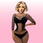 Erox She Fantasy Wear Dekolteli Seksi Siyah Vücut Çorabı
