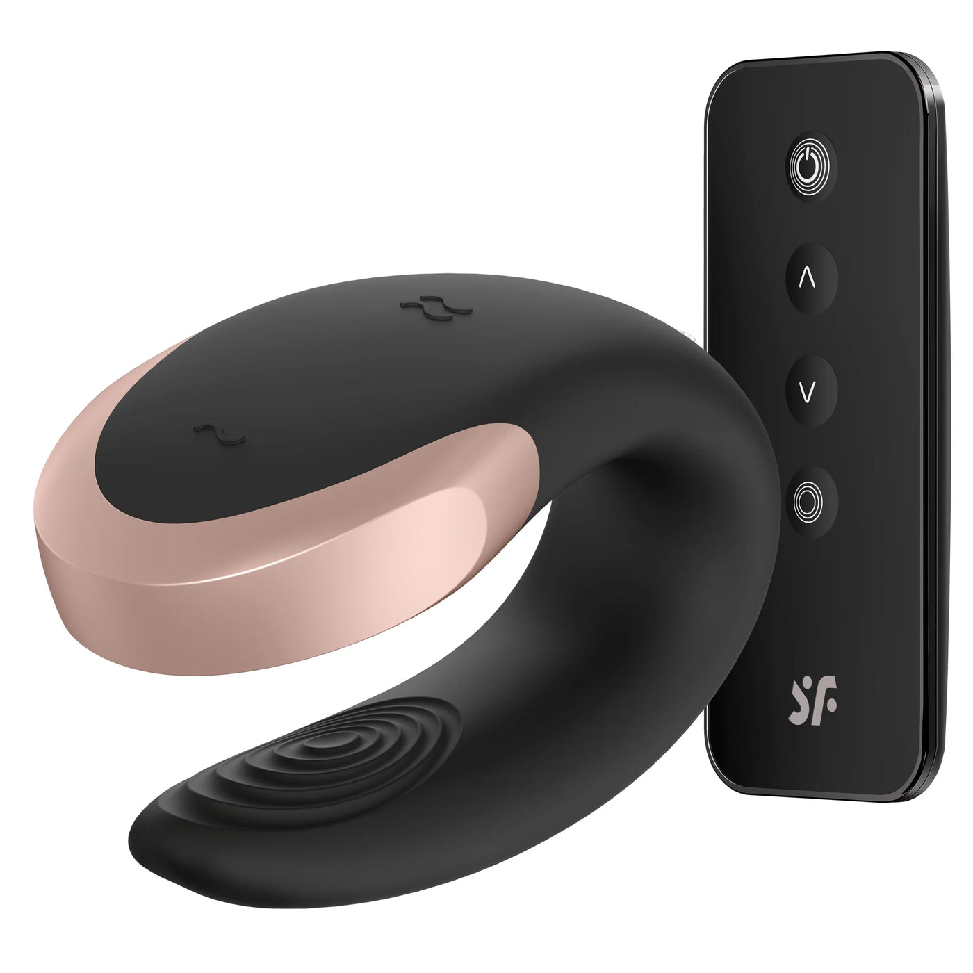 Satisfyer Double Love Telefon ve Kumanda Kontrollü Vibratör-Black