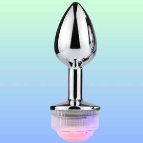 Erox The Anal Fantasy Led Işıklı Metal Anal Plug-Medium