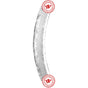 Doc Johnson Cyrstal Jellies 45 Cm Çift Taraflı Realistik Jel Penis-Şeffaf
