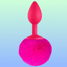 Erox Luxury Pink Silicone Bunny Tail Pink Kuyruklu Anal Plug
