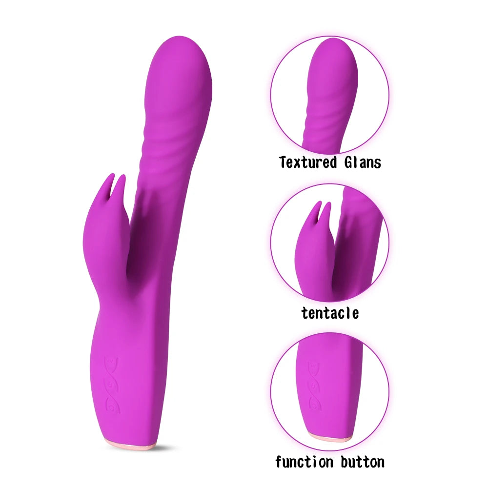 Shequ Riva 10 Modlu G-Bölgesi ve Klitoris Rabbit Vibratör