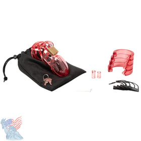 CB-X CB-3000 Chastity Cage Kit Penis Kilidi-Red