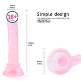 Erox Jelly Strap-On 14.5 cm Belden Bağlamalı Realistik Penis-Pink