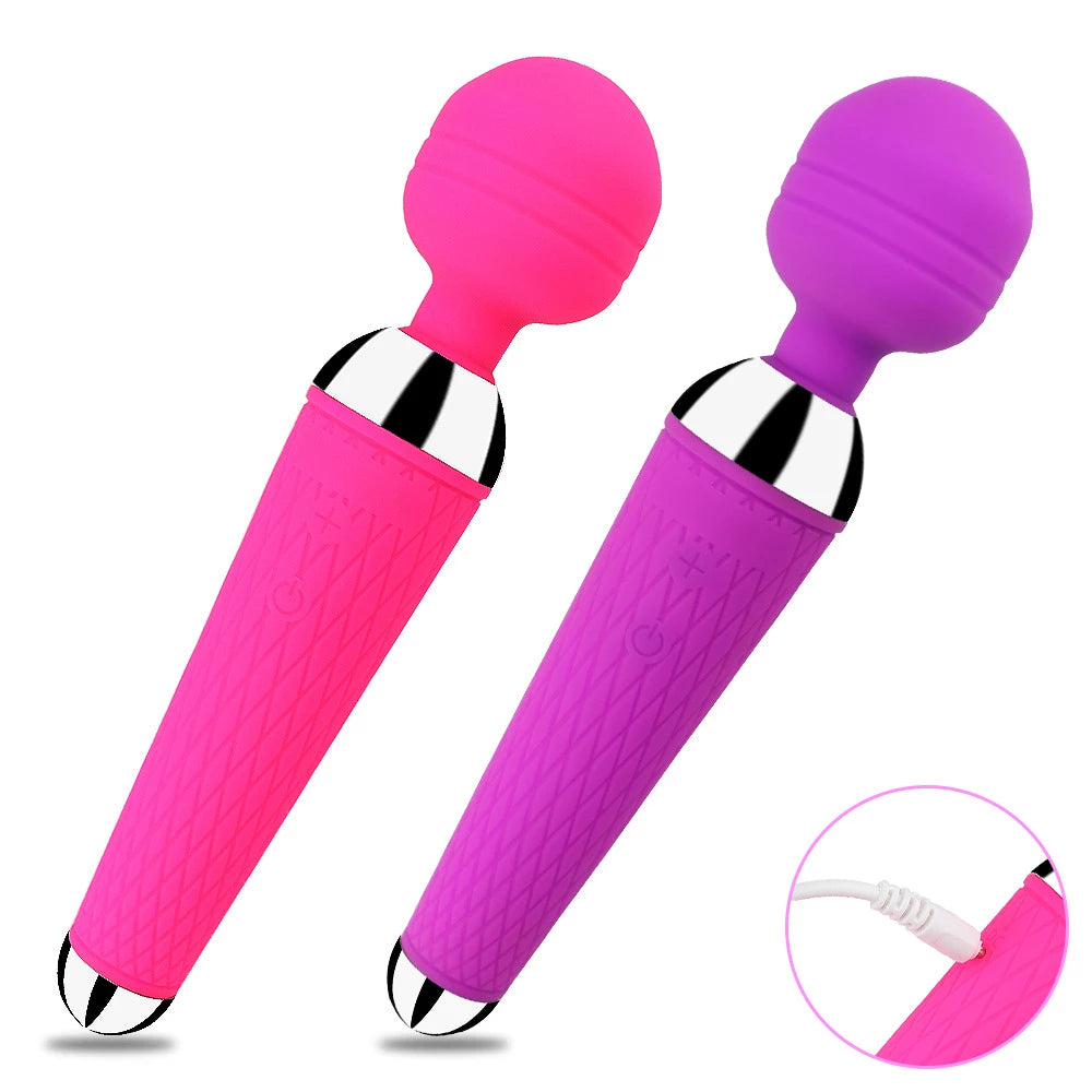 Wi-Wand Yüksek Titreşimli Güçlü Medikal Silikon Masaj Wand Vibratör Pembe