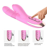 Dibe Angelia Thrusting İleri Geri Hareketli Dilli Rabbit Vibratör-Purple