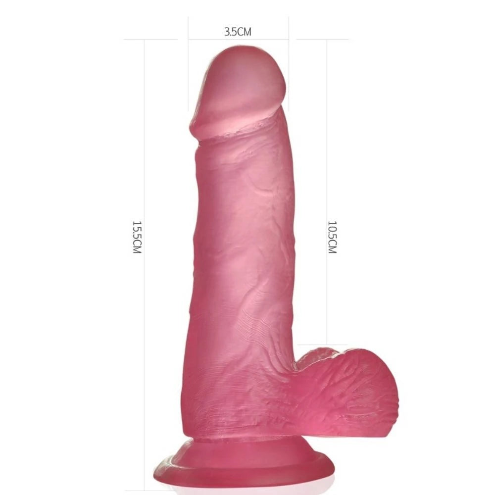Lovetoy Jelly Studs Pink Small 15 cm Jel Dildo LV3102