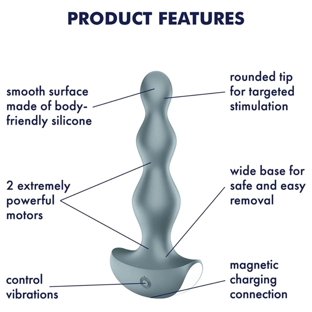 Satisfyer Lolli Plug 2 Boğumlu Anal Vibratör-Blue