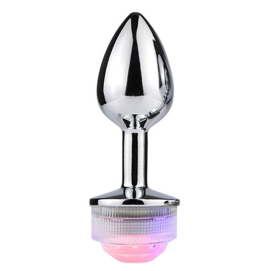 Erox The Anal Fantasy Led Işıklı Metal Anal Plug-Small