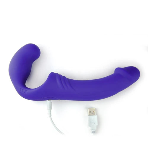 Aphrodisia Double Rider Strapless Strap-On Vibratör-Purple