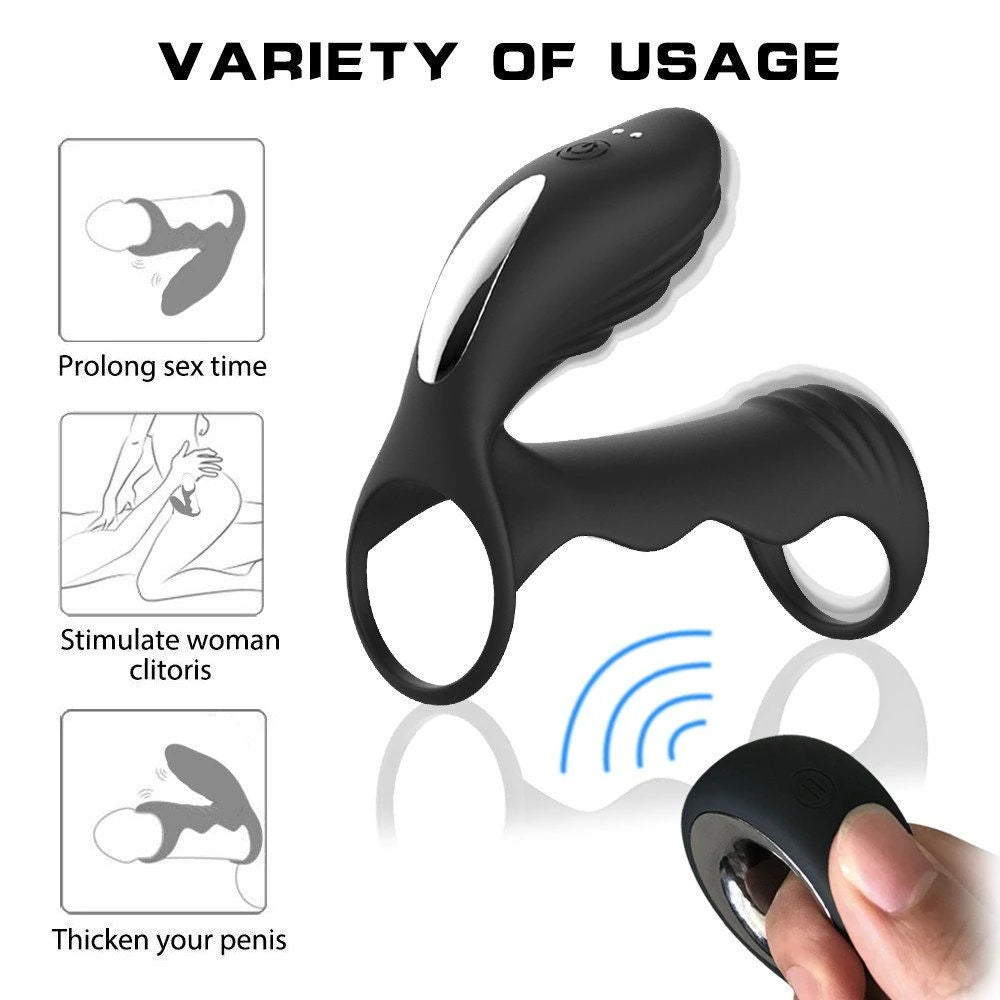 Erox Cockring Clitoral Stimulation Uzaktan Kumandalı Penis Kafesi