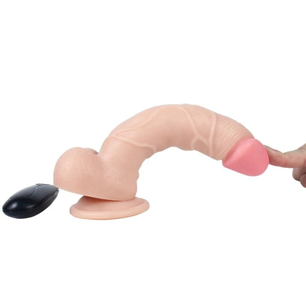 Xise Dildo Series Beat 10 Modlu Titreşimli 19.5 Cm Realistik Penis
