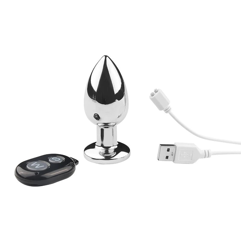 Erox Uzaktan Kumandalı Titreşimli Medium Metal Anal Plug