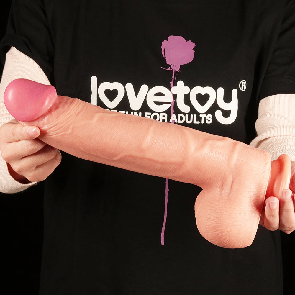 Lovetoy Dual Layered Platinum Silicone Cock 30 cm Realistik Penis LV411012