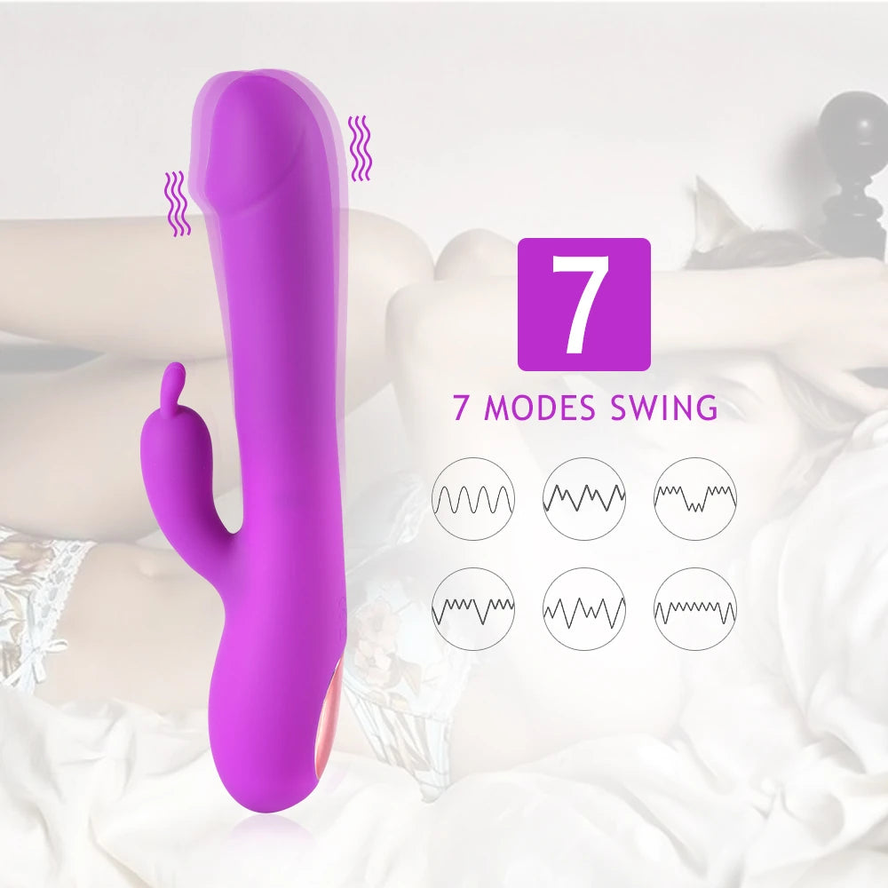 Shequ Mat Vibe Dönebilen Hareketli Klitoral Rabbit Vibratör SQ-V10091