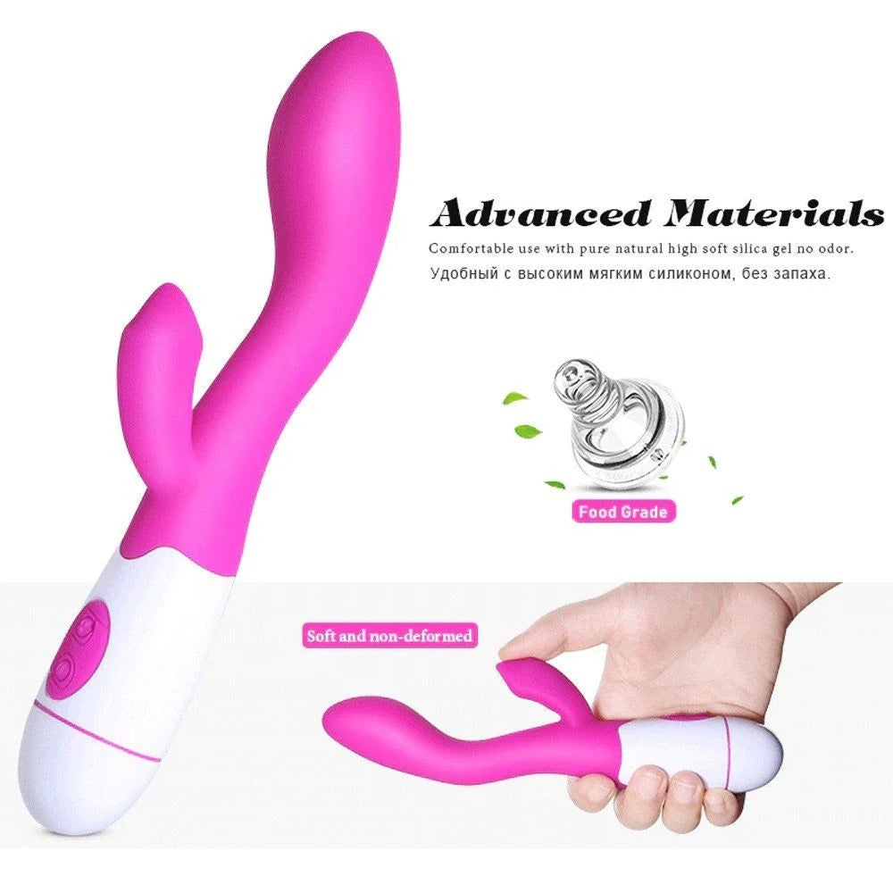 Erox Mix Vibe Curve 30 Modlu Şarjlı Rabbit Vibratör-Blue