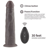 Lovetoy Dual Layered Silicone Rotator Black 23 Cm Hareketli Realistik Penis LV410221