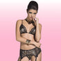 Erox Night Wear Leopar Desenli Jartiyer Takım