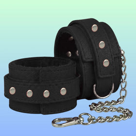 Erox Fetish Love Game Leather Hand Cuffs Deri Kelepçe-Siyah