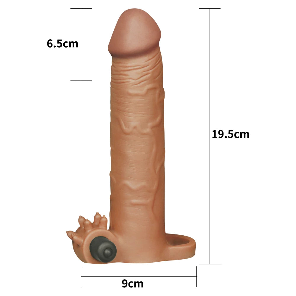 Lovetoy X-Tender Titreşimli 6.5 cm Dolgulu Melez Realistik Penis Kılıfı
