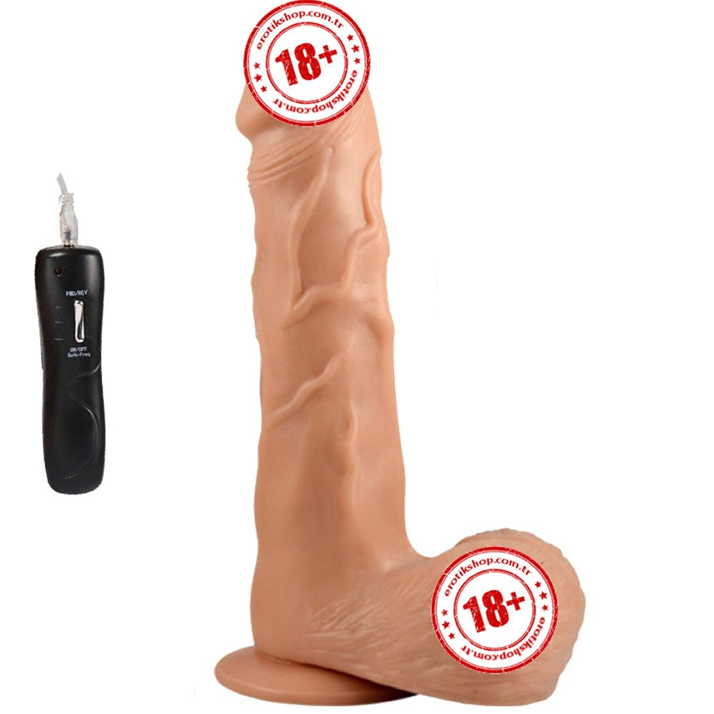 Shequ Mikes Vibrating Dildo 19 Cm Dönebilen Realistik Penis