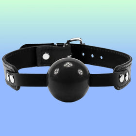 Erox Fetish Fantasy Series Master Blix Ball Gag Deri Ağız Topu-Siyah