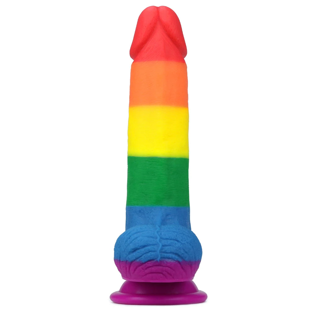 Lovetoy Prider Dildo 19.5 cm Renkli Soft Doku Realistik Penis LV410026