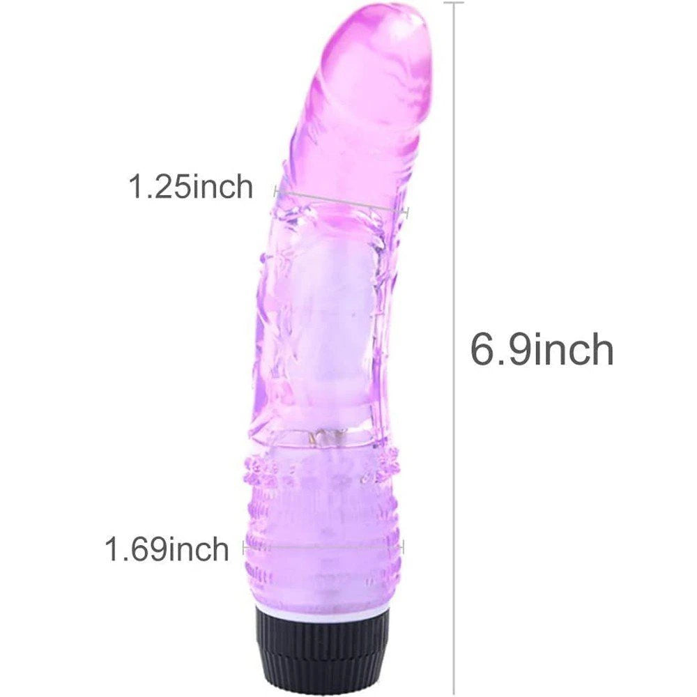 Erox Vibes Waves Purple Kademeli Titreşimli 18 Cm Jel Vibratör