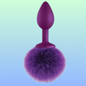 Erox Luxury Purple Silicone Bunny Tail Purple Kuyruklu Anal Plug
