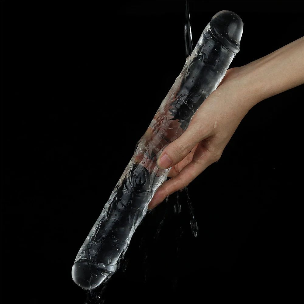 Lovetoy Flawless Clear Dildo 30 cm Çift Taraflı Realistik Penis LV310018